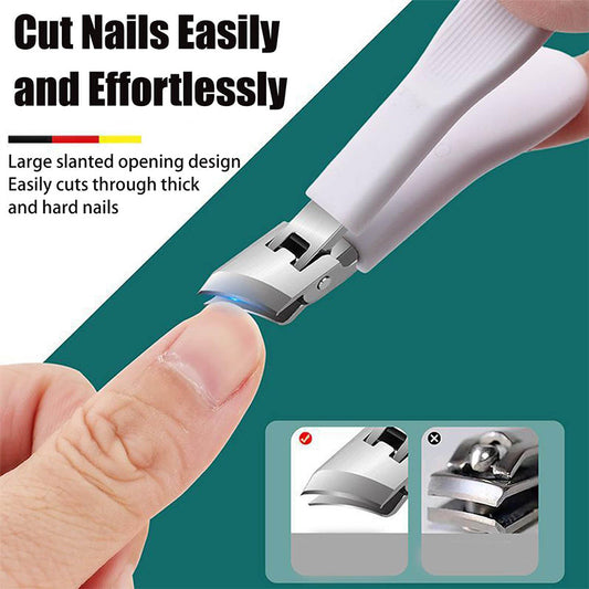 🎉Sicheres Nagelknipser-Modell✂️Weite Öffnung - spritzwassergeschützt - abgewinkelter Nagelknipser