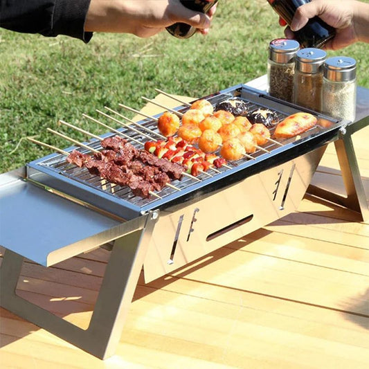 🔥🔥🔥Opvouwbare roestvrijstalen grill voor buiten